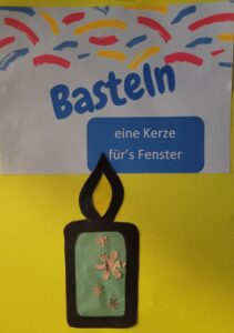 Plakat mit Kerze